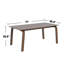  Ensemble de salle à manger rectangulaire en bois avec sièges rembourrés en noyer et beige-1372323105