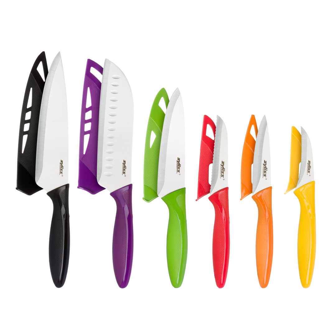 Zyliss 6-piece Stainless Steel Knife Set With Sheaths Zyliss