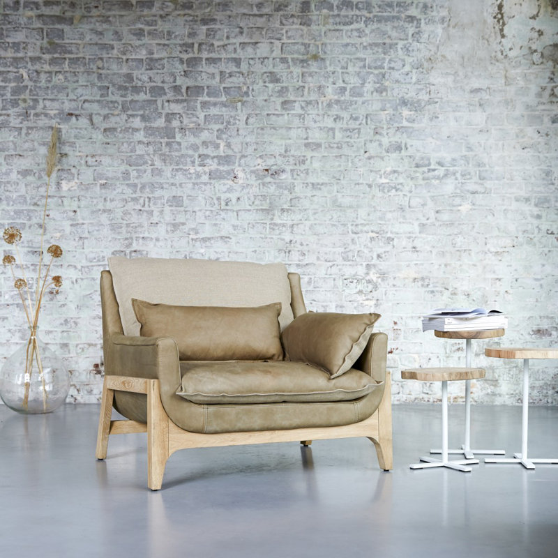 Woodnest Leather Armchair