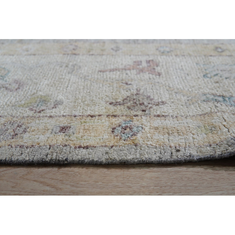 Ivory Hand-Knotted Silk Faded Floral Hues Classic Traditional Modern Contemporary Carpet Rug, 12' x 15'