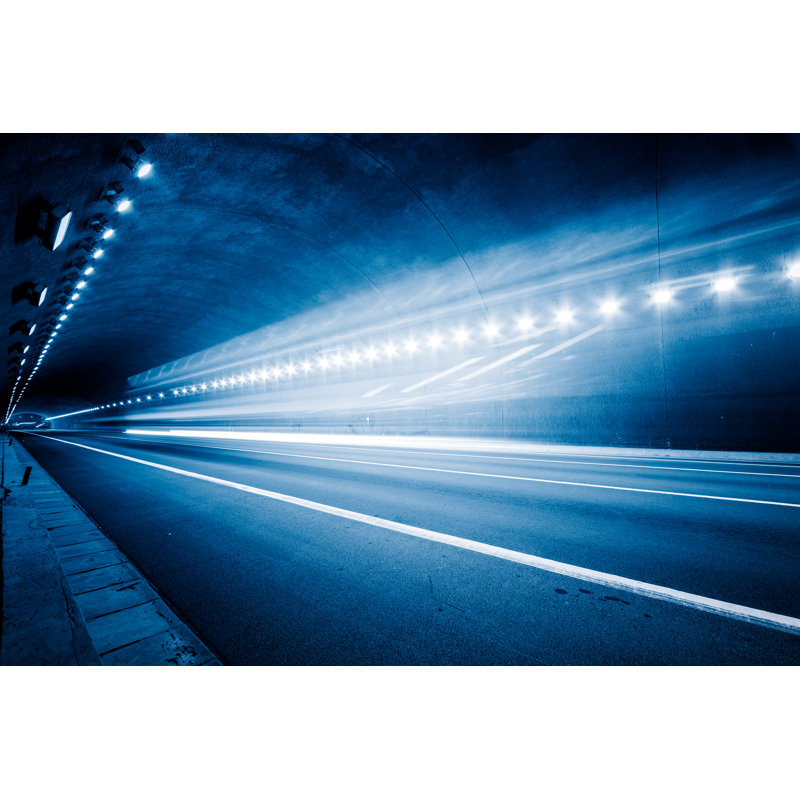 Truck Through Tunnel by Shansekala - Wrapped Canvas Print, 30cm H x 46cm W x 3.8cm D