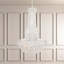 Camelot 41 Light 28in x 49.5in Pendant in Silver with Clear Optic Crystals-422617448