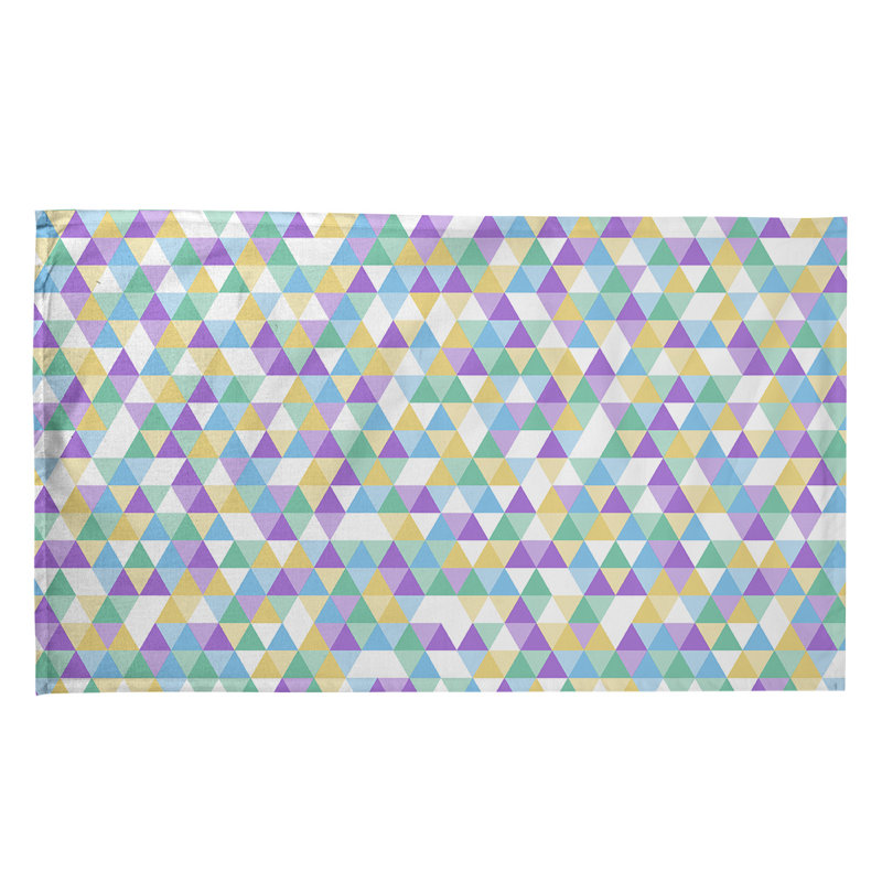 Mcguinness Tea Towel Kitchen Towel, Poly Twill, Purple/Blue