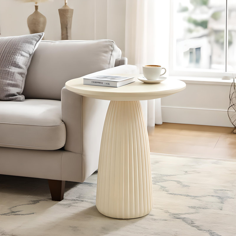Table d'appoint Lincoln, Blanc