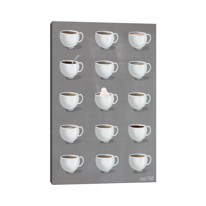 Give Me All The Coffee by House Fenway - Wrapped Canvas Print, 20.32 cm H x 30.48 cm W