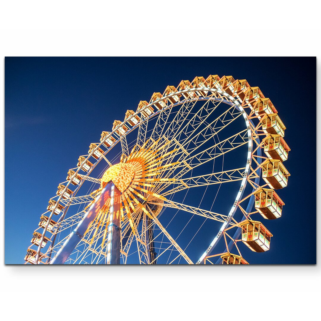 Leinwandbild Riesenrad bei Nacht