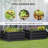 2Pc 23.5" Elevated Herb & Vegetable Planting Box Kit W/ Versatile Uses, Dark Gray
