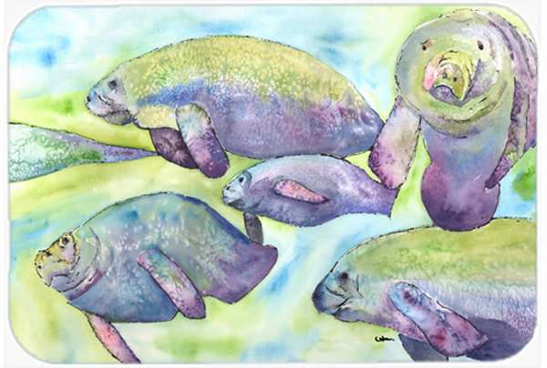 Caroline's Treasures Manatee Glass Cutting Board