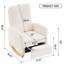 Chaise berçante d'appoint de style moderne avec repose-pieds à haut dossier