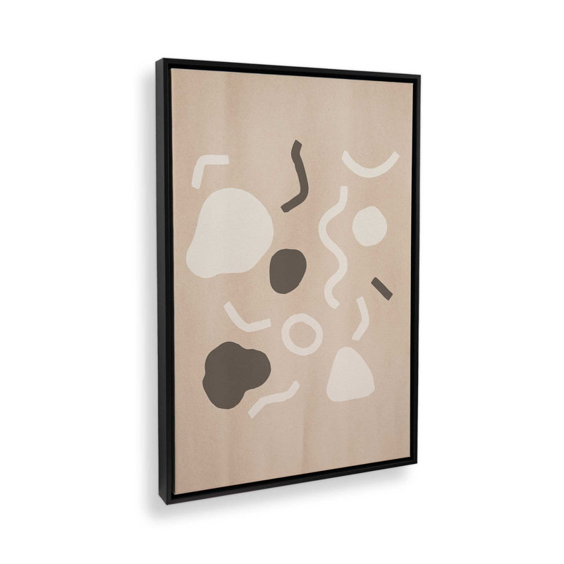 «Abstract Confetti» par Cortney Herron, reproduction d'art sur toile, Noir, H 18 po x l 12 po, Cadre flottant