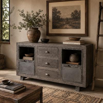 Rickey Sideboard, Made with Iron & Reclaimed Wood