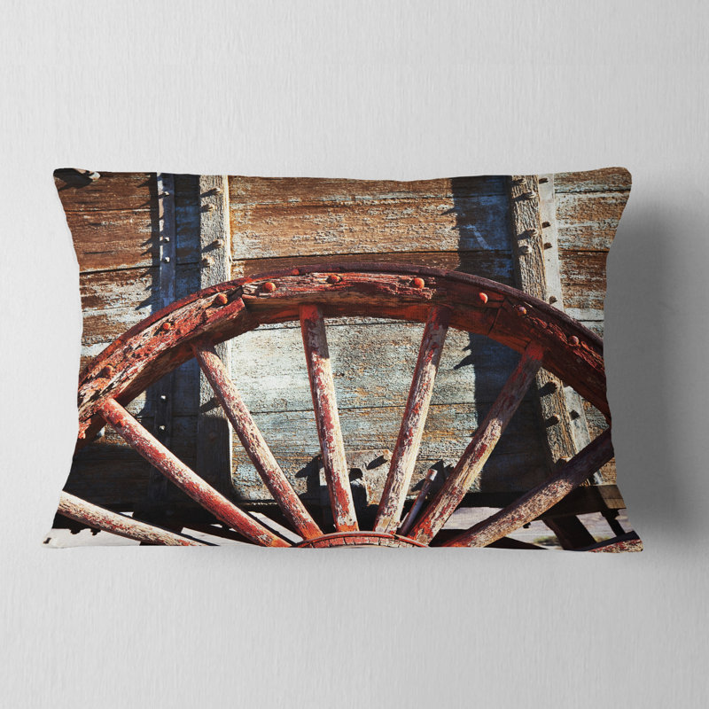 Coussin Old Wheel Wheel, Rectangulaire, 12 po x 20 po