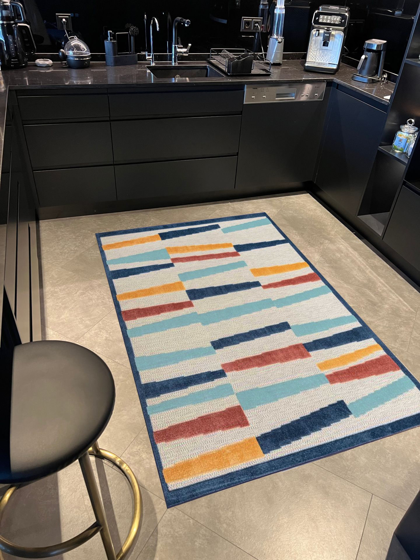 Pull Rug Base METG HOME Striped Geometric Patterned Woven Base Rug | Wayfair