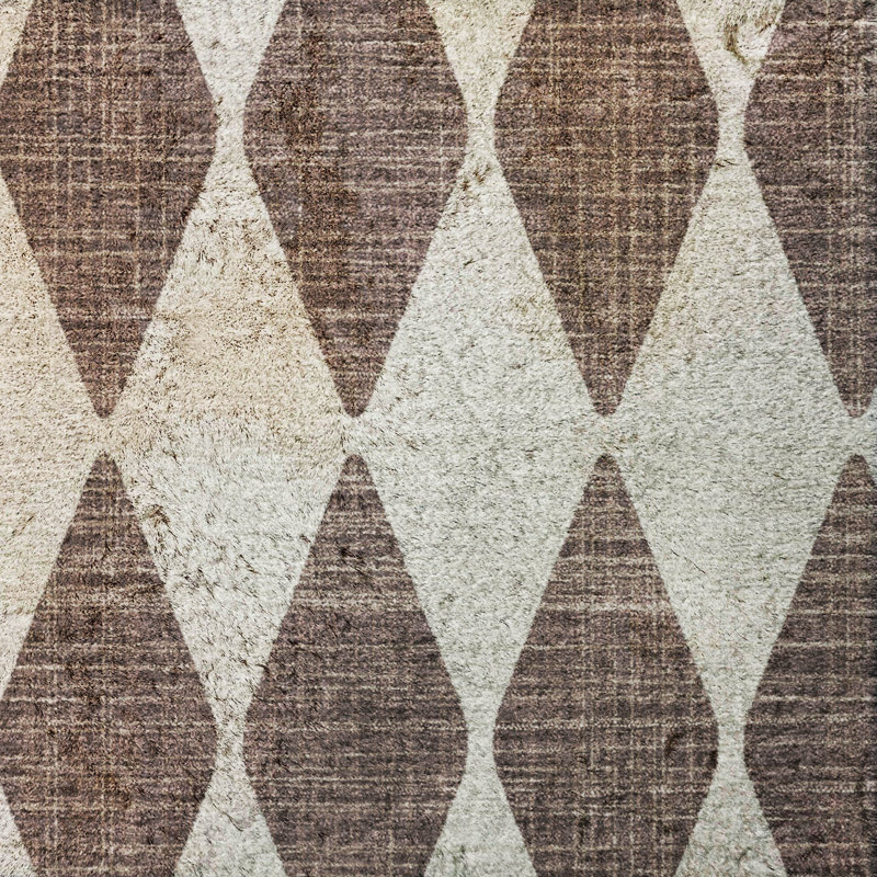 Tapis à poils longs de qualité supérieure lavable à la machine Dream ADS578, Brown, 8' x 10'