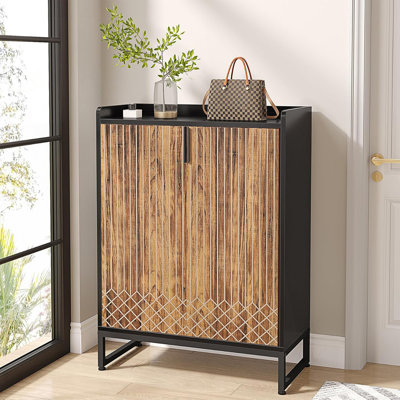 Shoe Cabinet With Doors, 5 Tiers Shoe Storage Organizer, Accent Cabinet