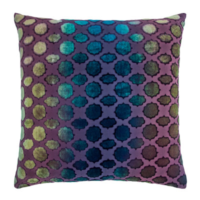 Mod Fretwork Square Velvet Pillow Cover & Insert