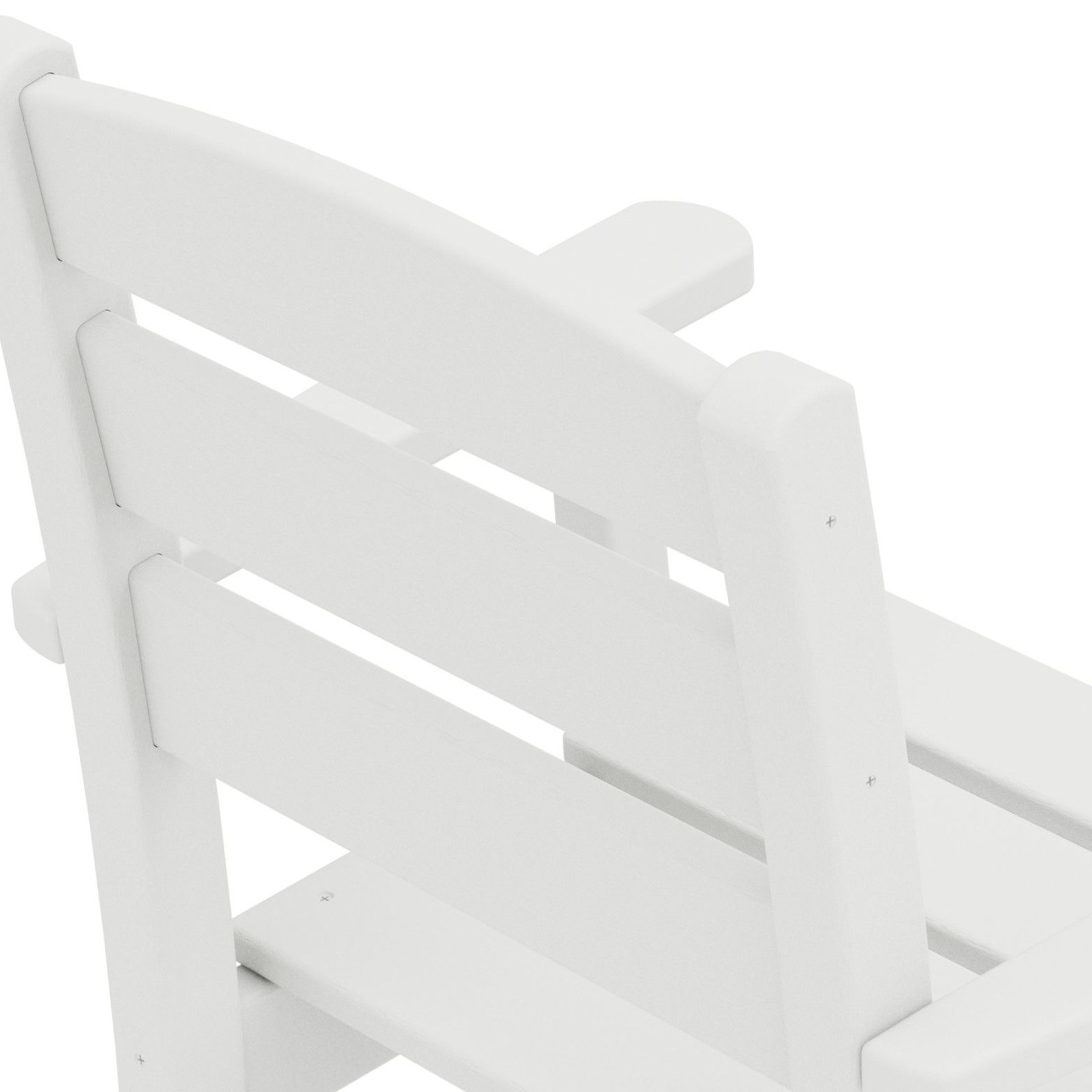 POLYWOOD® Lakeside Arm Patio Bar Stool, White