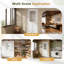 Porte battante en verre et bois manufacturé-123667904