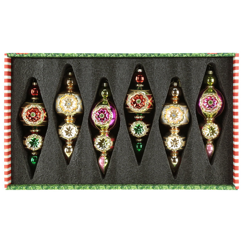 Triple Stack Drop Ornament, 9 Inches