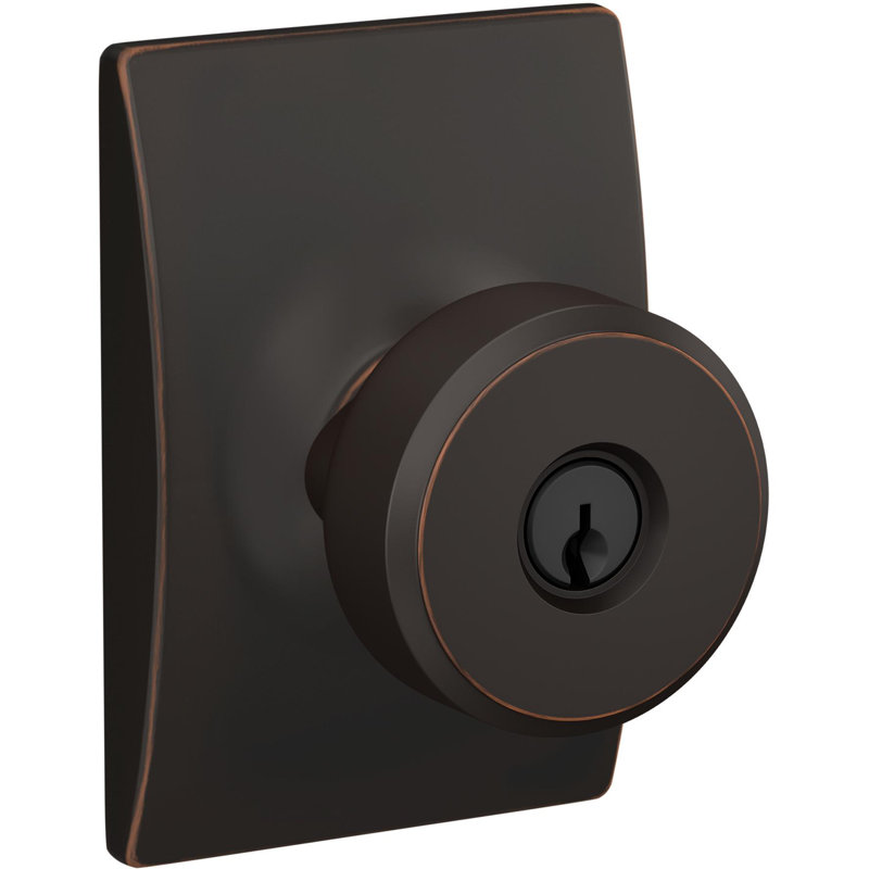 Bouton de porte à clé Swanson avec rosette Century, Bronze vieilli