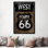 « route 66 west », impression sur toile