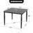 Patio Square Powder-coated Metal Dining Table With Umbrella Hole-877415303