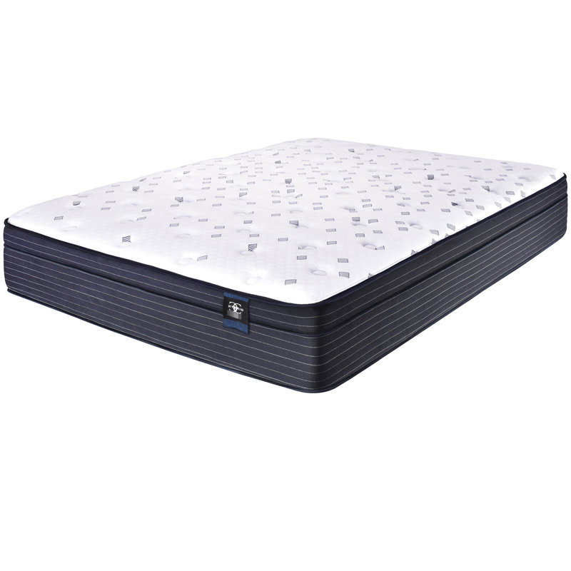 Matelas à plateau-coussin Euro, 14,5 po d'épaisseur, très grand - mousse réactive et soutien de bord pour une bonne nuit de repos