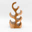 Arrie 6 Bottle Solid Wood Floor Wine Bottle Rack Brown