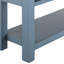 Console Irra, 3 tablettes, bleu ardoise, bois brun, 62 pouces