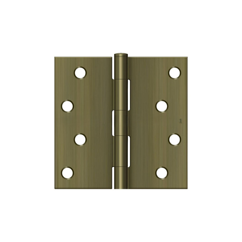 Steel Hinge, Antique Brass