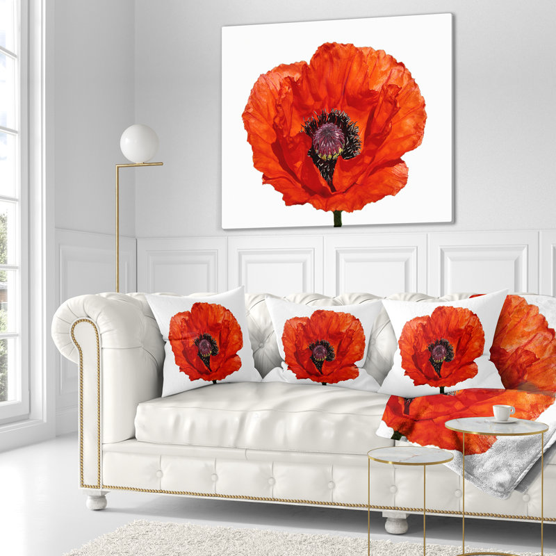 Coussin décoratif floral en fleur, 16 po x 1 po, Coussin décoratif