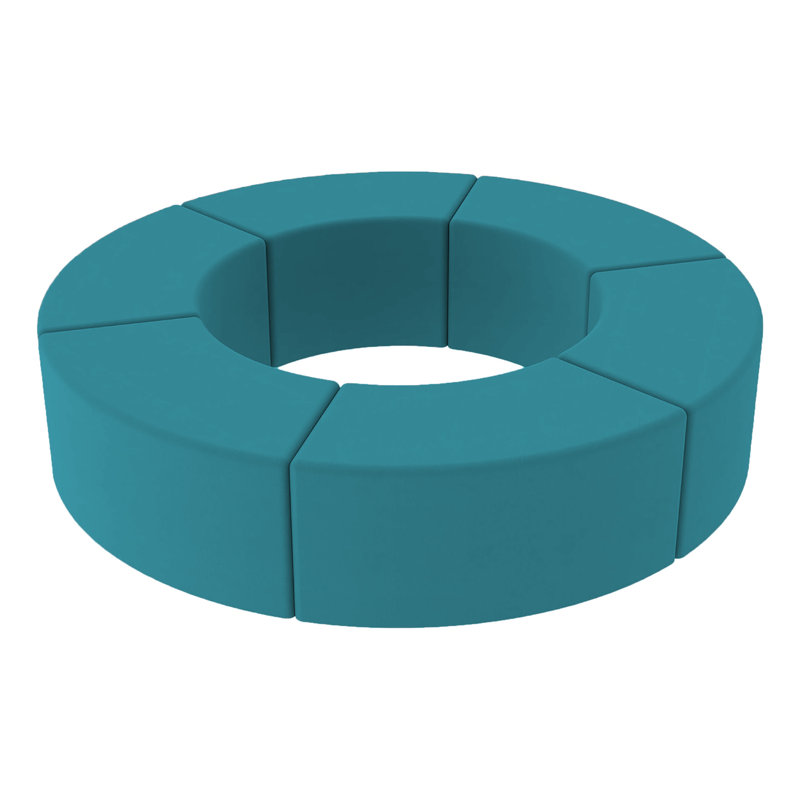 Hauteur de repose-pieds courbé en S Pro Series, paquet de 6, H 18 po x l 20 po x P 40 po, Bleu sarcelle