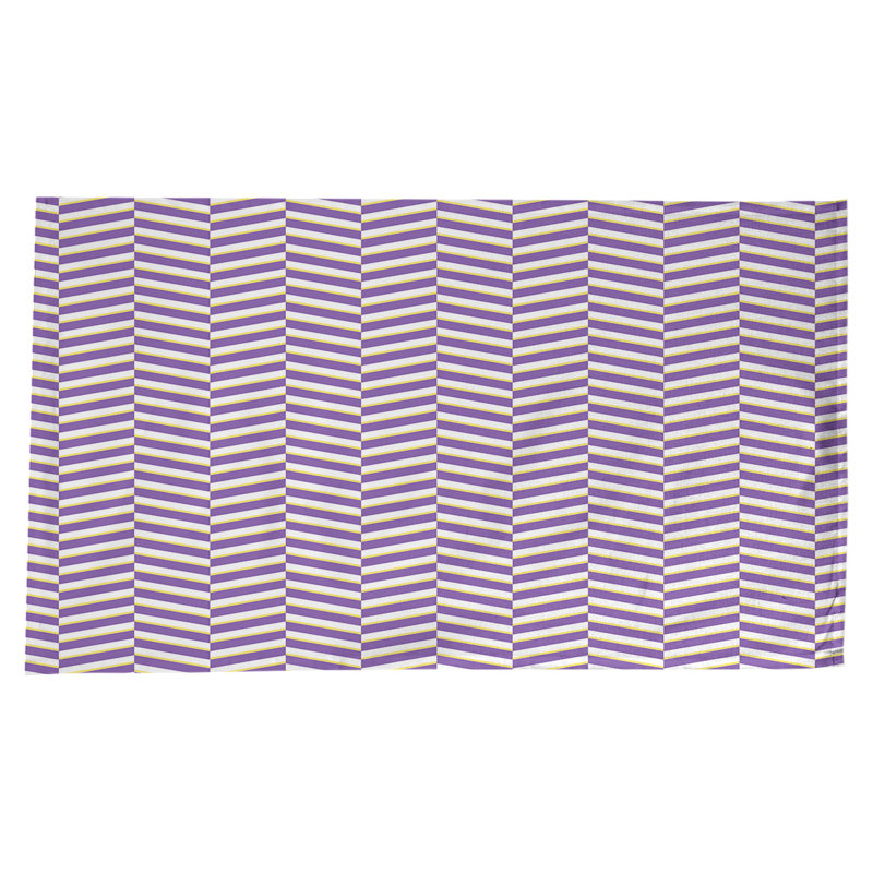 Rayures fracturées Nappe, Mauve/jaune