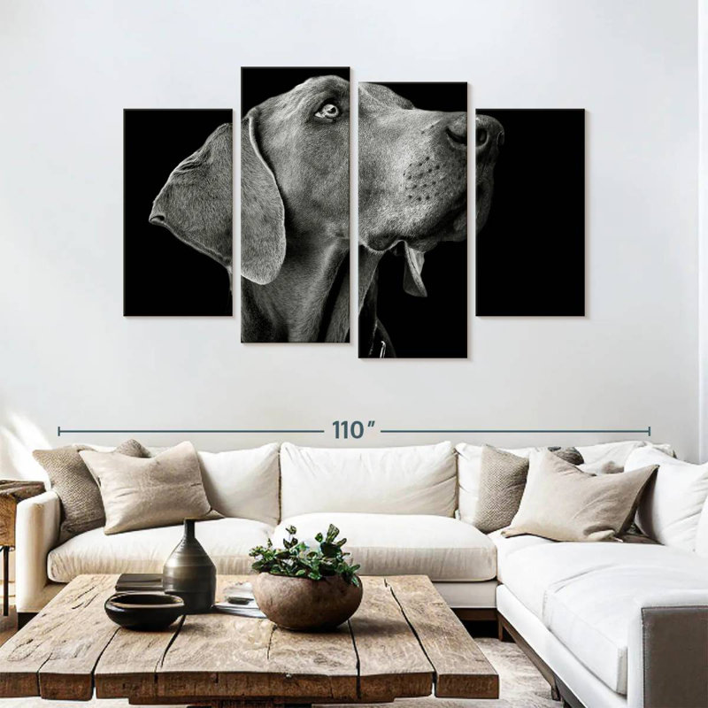 Brampt Monochrome Dog, 54'' H x 84'' W