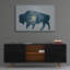 Art mural en verre épique «Buffalo Silhouette» par Life BeautifuLEE, 36 po x 24 po-519737481