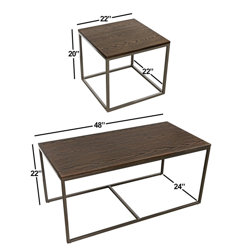 Tessia Solid Wood Top Coffee Table