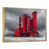 Toile avec cadre flottant or