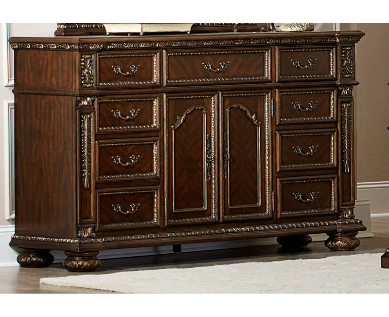 Commode double 9 tiroirs en bois Gilbertson