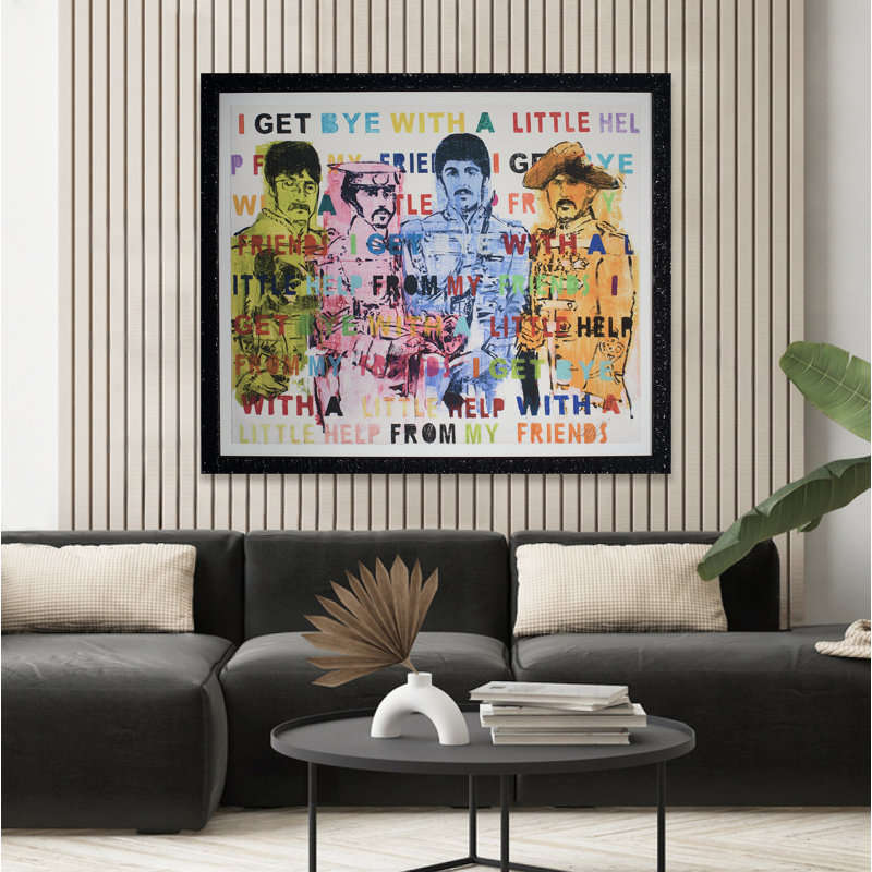 Les Beatles 2 par Robert Robinson - Reproduction d'art sur papier encadrée