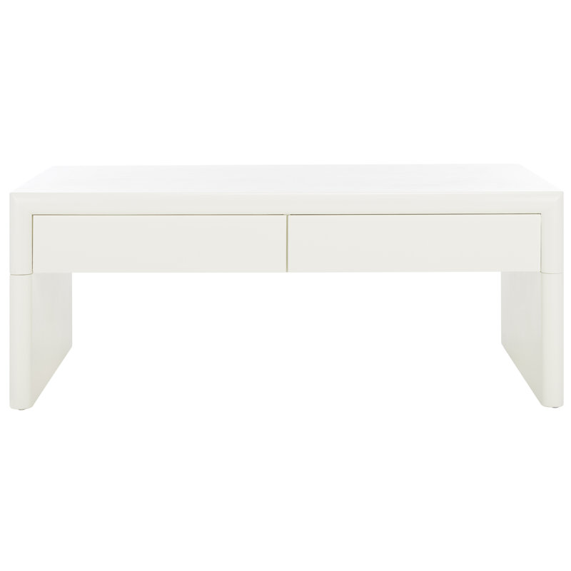 Table basse avec rangement Vandalia, Ivoire