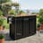Black Home Kitchen Island Power Outlet Double Barn Door Storage Folding Table Spice Rack Rolling Cart For Kitchen Dining Room