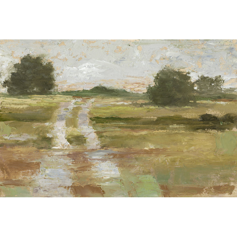 «Back Country Road II», peinture sur toile, H 20 po x l 30 po
