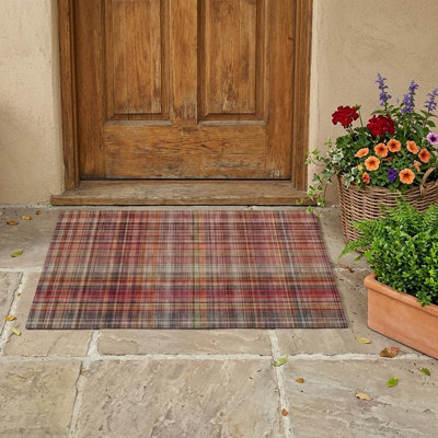 Tapis intérieur lavable antidérapant rouge 2 'x 3' 2