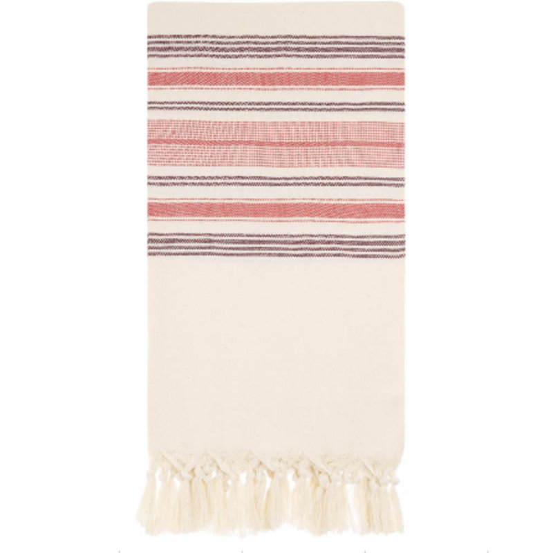 Serviette de plage chic en coton turc, Rouge