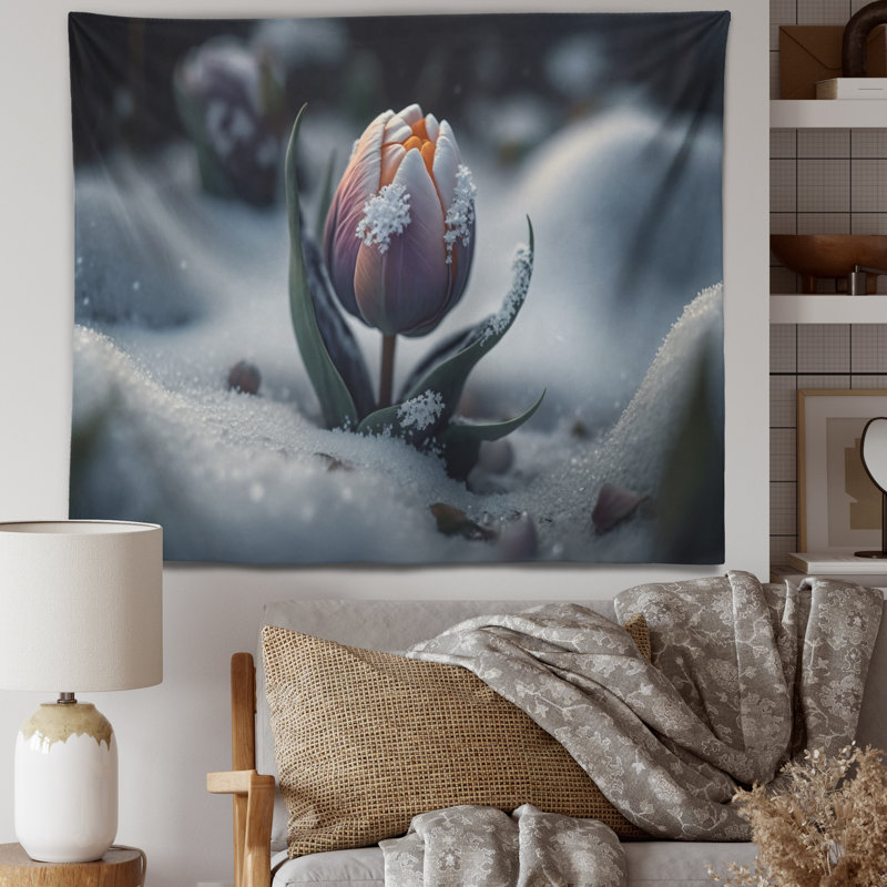 Tapisserie en polyester avec punaises, H 50 po x l 60 po