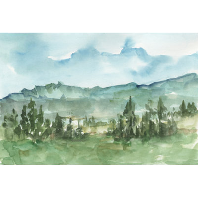 " Stand Of Evergreens I " by Ethan Harper Painting Print