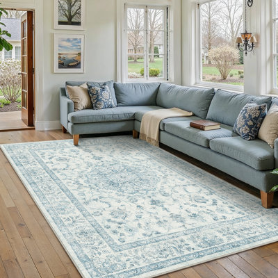 Tapis oriental lavable avec envers antidérapant Vicky