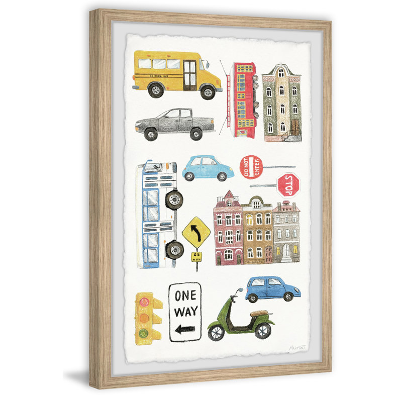 «Bettis Around the City», reproduction encadrée, H 18 po x l 12 po x 1,5 po