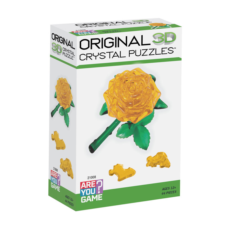 Casse-tête 3D en cristal rose