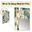 Orchidée en fleurs grises et blanches Zofja - miroir mural floral-1422878489